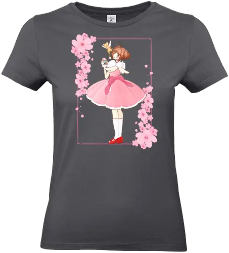 Sakura Cupcake - sakura, ccs, cardcaptor, cute, cherry blossom, cupcake, pink - Standard T-Shirt (Frauen)