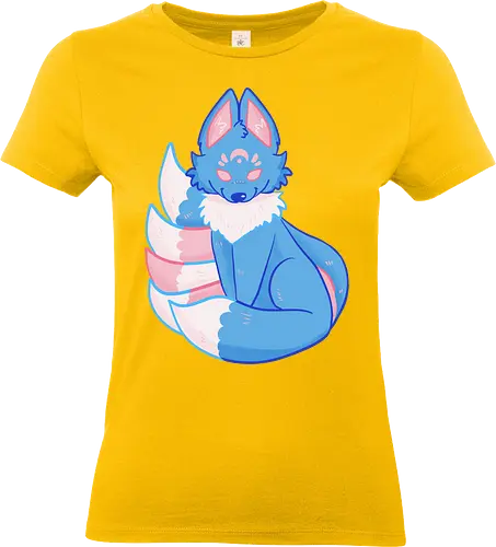 Transpride Kitsune - Trans, Kisune, Fuchs, Transpride - Standard T-Shirt (Frauen)