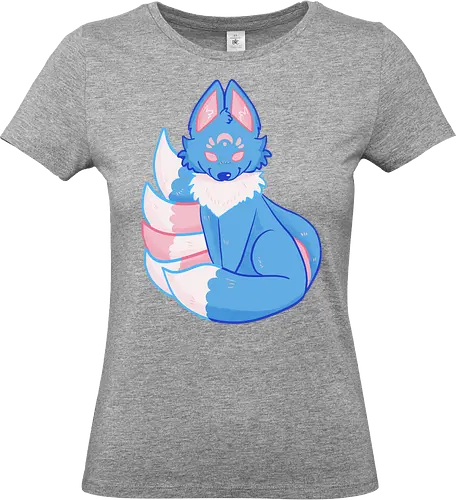 Transpride Kitsune - Trans, Kisune, Fuchs, Transpride - Standard T-Shirt (Frauen)