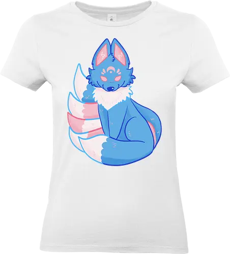 Transpride Kitsune - Trans, Kisune, Fuchs, Transpride - Standard T-Shirt (Frauen)