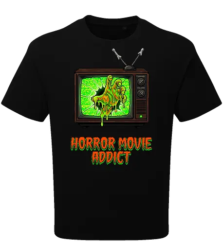 Retro Horror Movie Addict - Slime Zombie TV Pixel Art