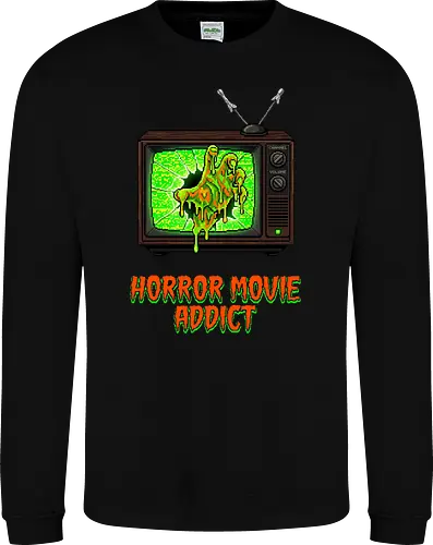 Retro Horror Movie Addict - Slime Zombie TV Pixel Art