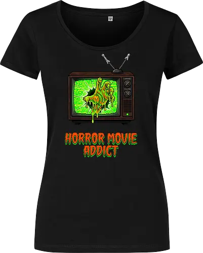 Retro Horror Movie Addict - Slime Zombie TV Pixel Art
