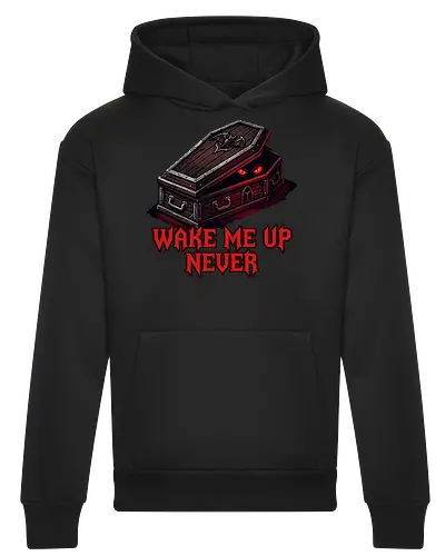 Wake Me Up Never - Gothic Coffin Pixel Art Vampire Tee