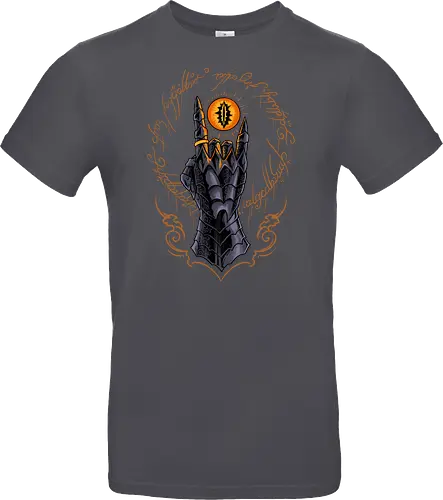 the cursed one - tlotr, hand, metalhead, metalhand, ring, evil, demon, knight, medieval, eyes, movie, legend - Standard T-Shirt