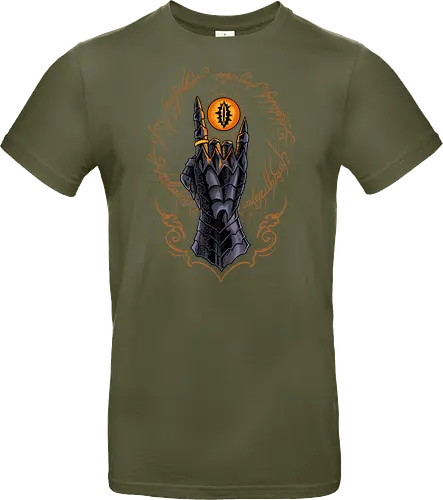 the cursed one - tlotr, hand, metalhead, metalhand, ring, evil, demon, knight, medieval, eyes, movie, legend - Standard T-Shirt