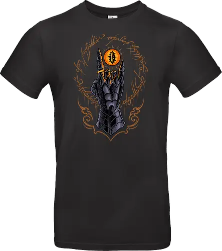 the cursed one - tlotr, hand, metalhead, metalhand, ring, evil, demon, knight, medieval, eyes, movie, legend - Standard T-Shirt