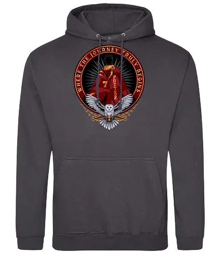 the lightning boy  - magic, wizard, magician, owl, bird, series - Standard Hoodie
