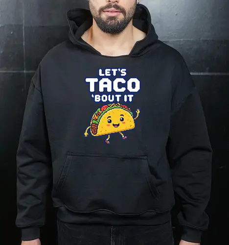 Let's Taco 'Bout It - Cute Pixel Art Food Pun