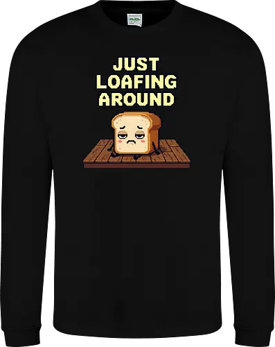 Just Loafing Around - Funny Bread Pun Pixel Art