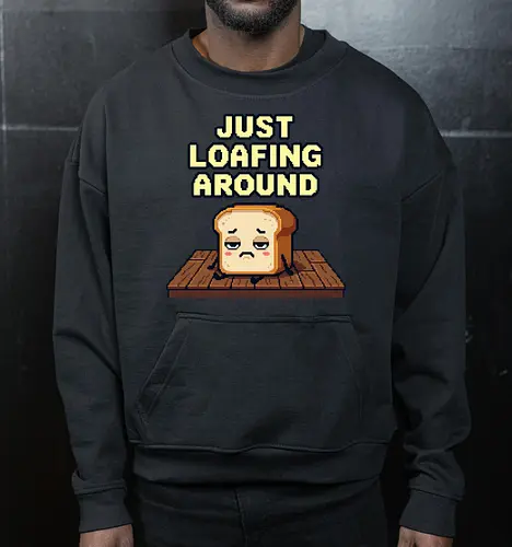 Just Loafing Around - Funny Bread Pun Pixel Art