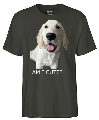 Witzig & Frech - Golden Retriever, Hundeliebe, Cute Dog, Haustier, Welpe, Dog Dad, Dog Mom, Tierfreund, Happy Dog - Fairtrade T-Shirt
