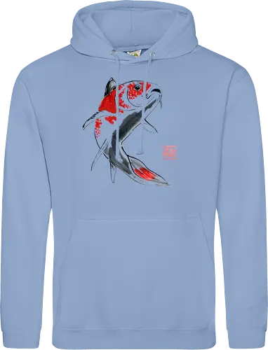 red koi - koi, fish, carp, sumie, japan - Standard Hoodie