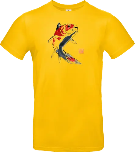 red koi - koi, fish, carp, sumie, japan - Standard T-Shirt