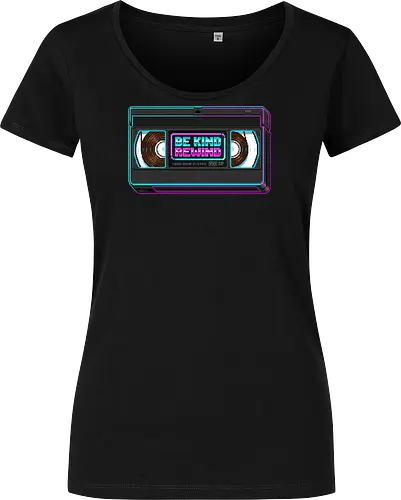 Retro VHS Tape - Be Kind Rewind Neon Pixel Art