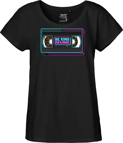 Retro VHS Tape - Be Kind Rewind Neon Pixel Art