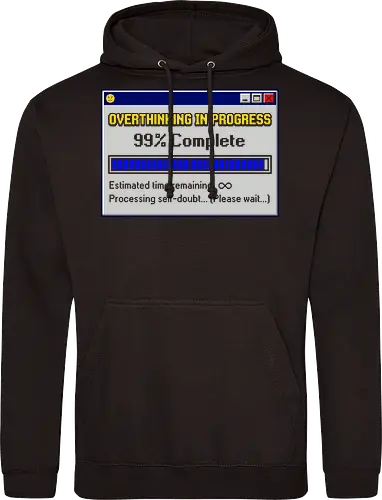 Overthinking In Progress - Retro Computer Error Pixel Art