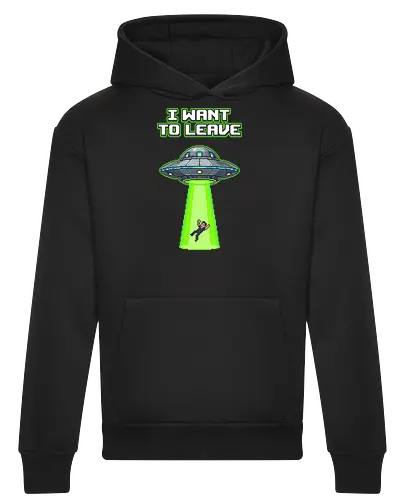 I Want To Leave - Retro UFO Abduction Pixel Art