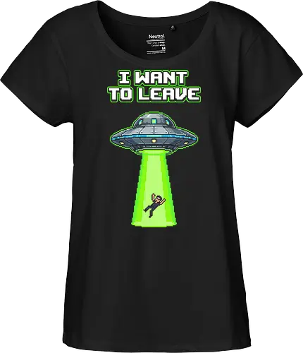 I Want To Leave - Retro UFO Abduction Pixel Art