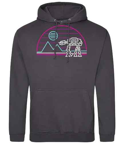 Retro Hoth - hoth, sci fi, scifi, science fiction, minimal, atat, walker - Standard Hoodie