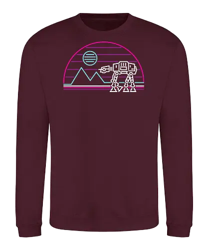 Retro Hoth - hoth, sci fi, scifi, science fiction, minimal, atat, walker - Sweatshirt