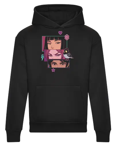 Mystic Gaze: Pop Art Comic Girls & Bird