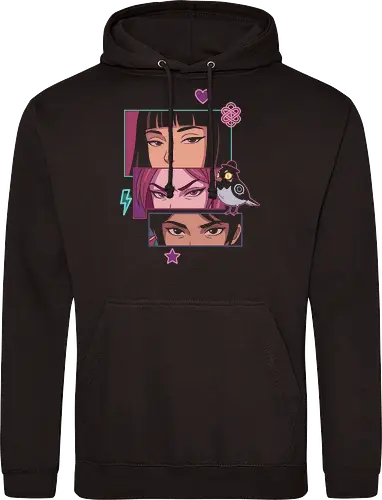 Mystic Gaze: Pop Art Comic Girls & Bird