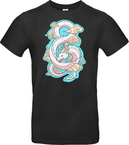  Title: Ethereal Pastel Spirit Dragon & Clouds