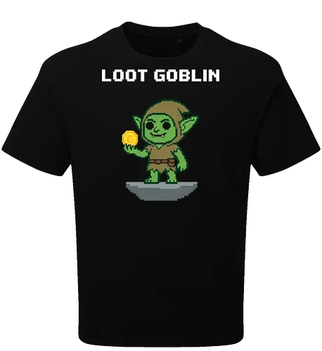 Mischievous Goblin Gold Thief - Retro Pixel Art