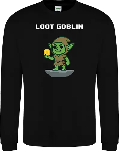 Mischievous Goblin Gold Thief - Retro Pixel Art
