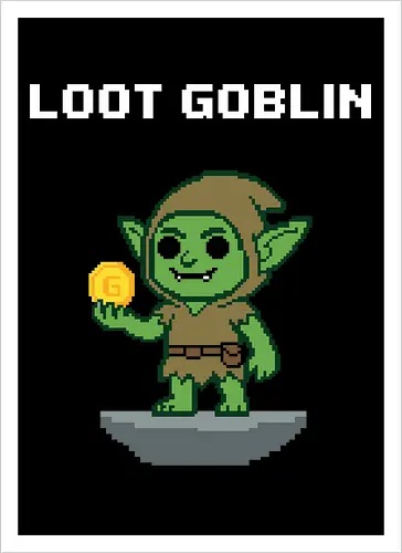 Mischievous Goblin Gold Thief - Retro Pixel Art