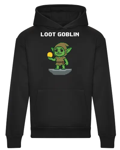 Mischievous Goblin Gold Thief - Retro Pixel Art