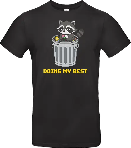 Doing My Best Trash Panda - Retro Raccoon Pixel Art