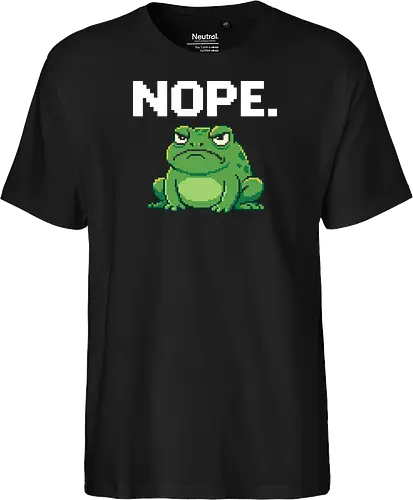 Grumpy Pixel Frog - Angry Retro Toad Art