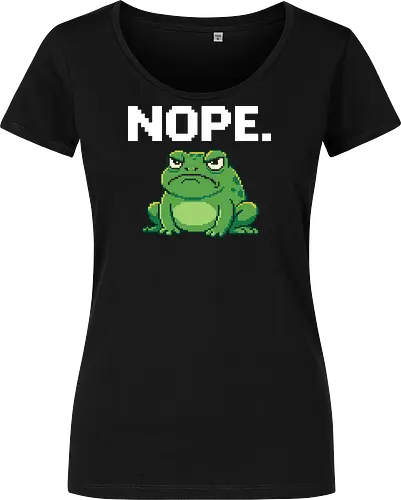 Grumpy Pixel Frog - Angry Retro Toad Art