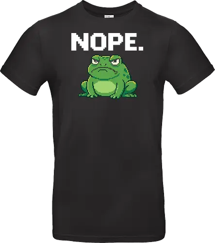 Grumpy Pixel Frog - Angry Retro Toad Art