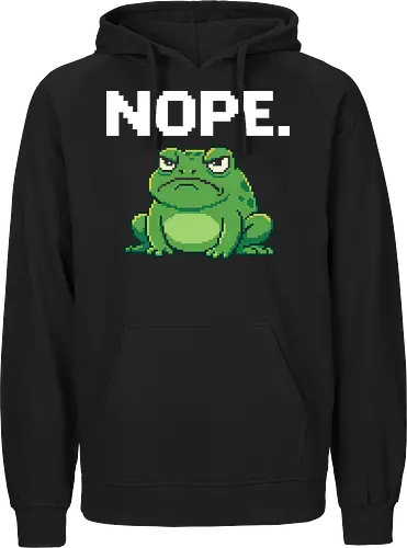 Grumpy Pixel Frog - Angry Retro Toad Art