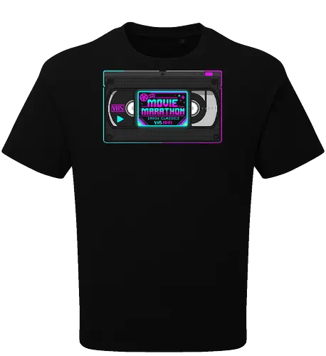 Retro Movie Marathon - 80s VHS Tape Pixel Art