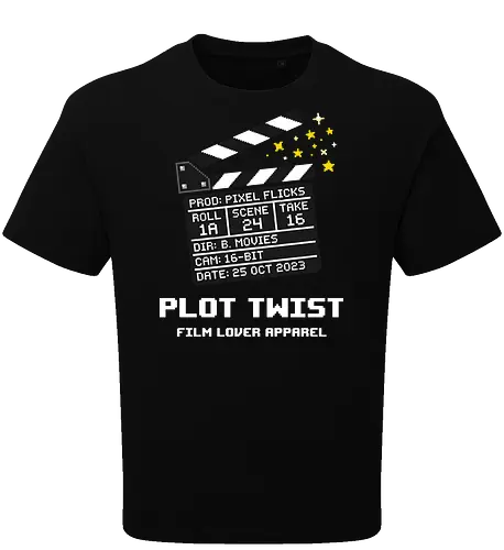 Pixel Flicks Cinema Slate - Retro Filmmaker Art