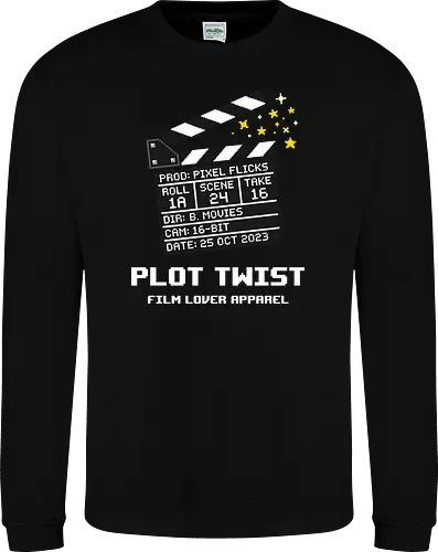 Pixel Flicks Cinema Slate - Retro Filmmaker Art