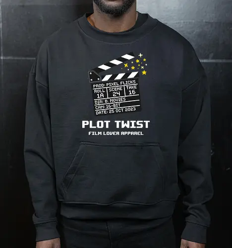 Pixel Flicks Cinema Slate - Retro Filmmaker Art