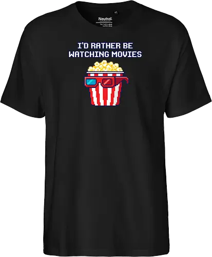 I'd Rather Be Watching Movies - Retro Popcorn Pixel Art