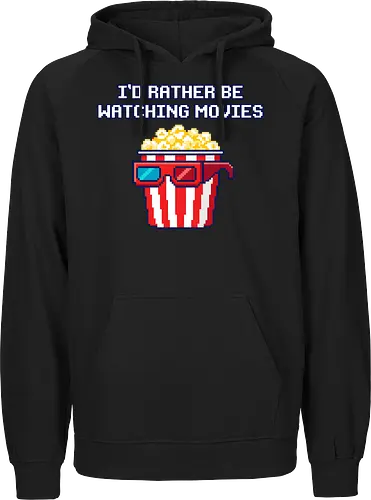 I'd Rather Be Watching Movies - Retro Popcorn Pixel Art