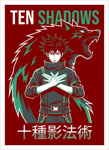 Shadow Summoner: Divine Dog Anime Silhouette Graphic