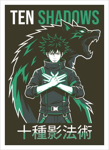 Shadow Summoner: Divine Dog Anime Silhouette Graphic