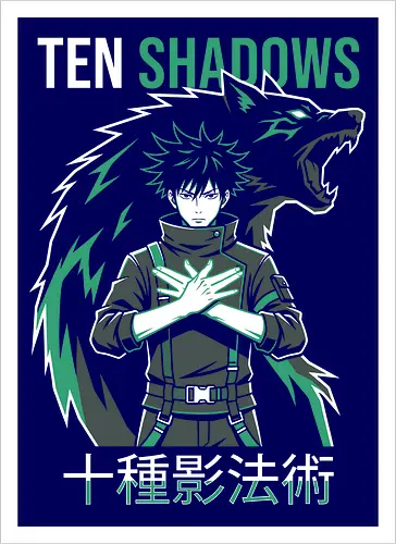 Shadow Summoner: Divine Dog Anime Silhouette Graphic