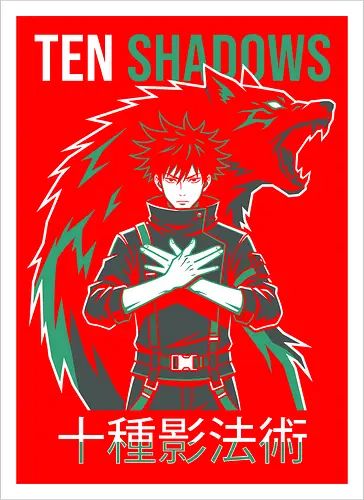 Shadow Summoner: Divine Dog Anime Silhouette Graphic