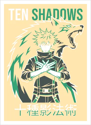 Shadow Summoner: Divine Dog Anime Silhouette Graphic