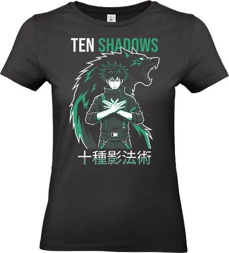 Shadow Summoner: Divine Dog Anime Silhouette Graphic - Standard T-Shirt (Frauen)