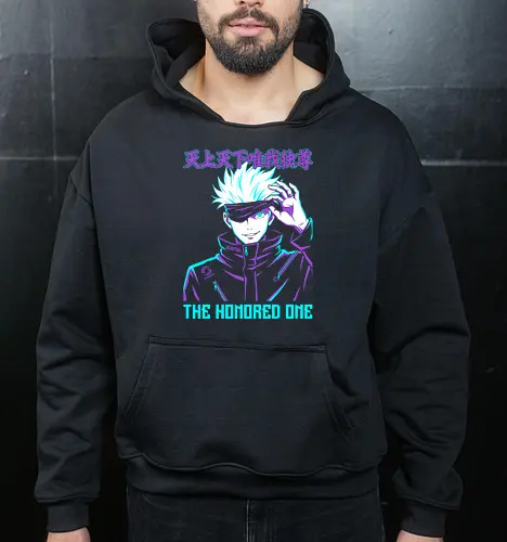 The Honored One: Neon Limitless Sorcerer Anime Graphic